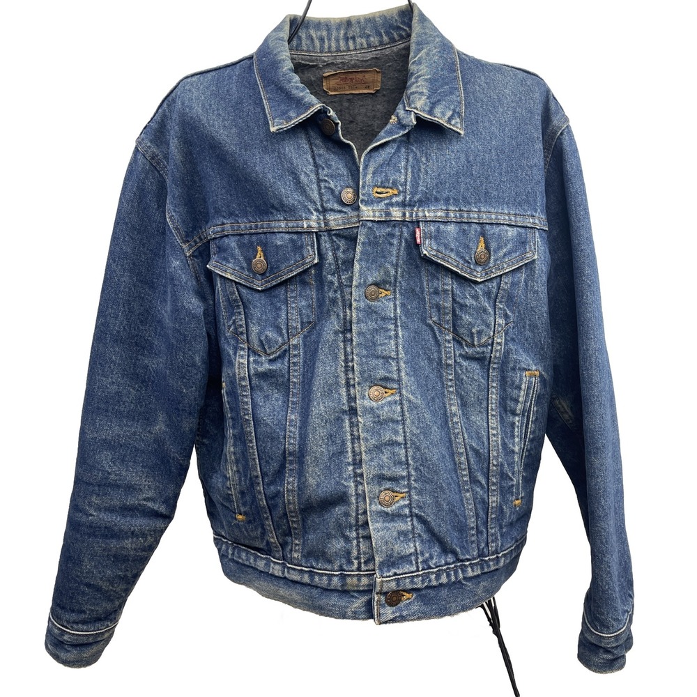 Vintage Levi blanket lined denim jacket sz 42 70s 80s rare vtg USA